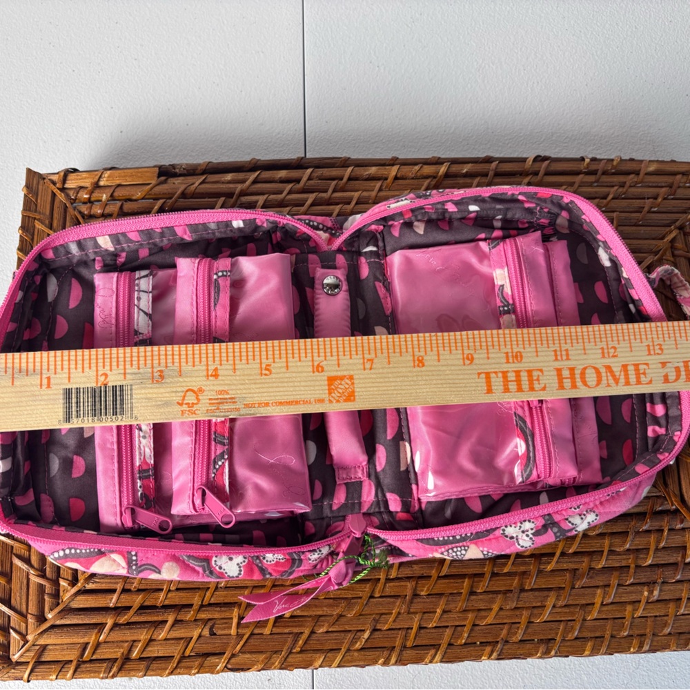 Vera Bradley Travel Jewelry Organizer NWT–Blush Floral, Quilted, Multi-Pocket - Picture 10 of 14